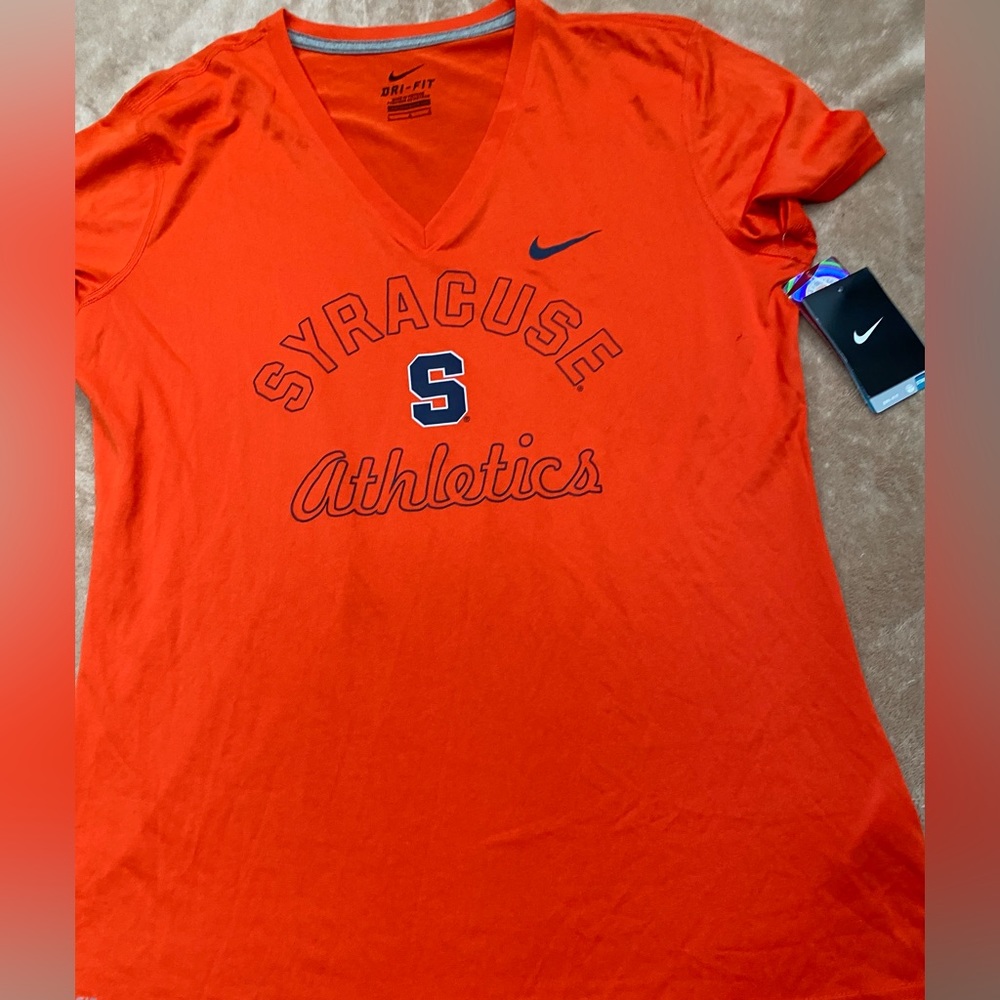 Women's Syracuse v-neck Nike Dri-fit Orange tee.